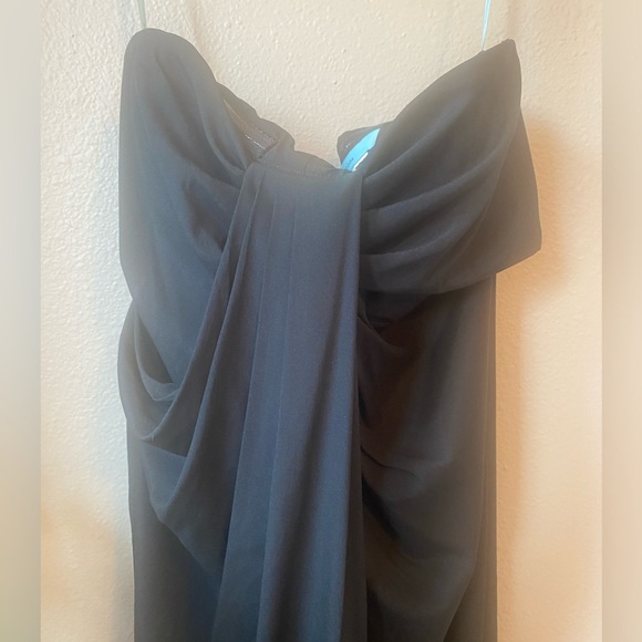 🌹 SILK Strapless Black maxi dress NWT size Small - Picture 6 of 12